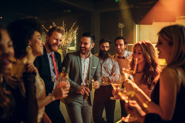 Shot of young people partying in a nightclub